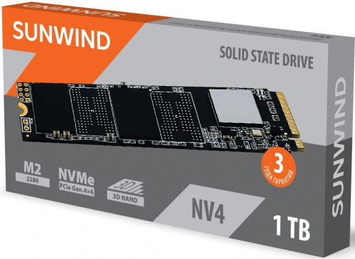 Накопитель SSD SunWind PCIe 4.0 x4 1TB SWSSD001TN4